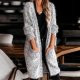 Popular Plain Grey Long Sleeve Cardigan