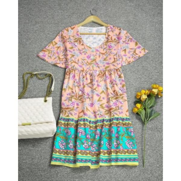 Button Front Tiered Prairie Dress