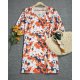 Groovy Print 3/4 Sleeve Min Dress