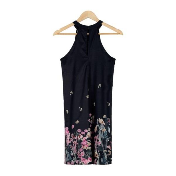 Elegant Floral Print Sleeveless Mini Dress