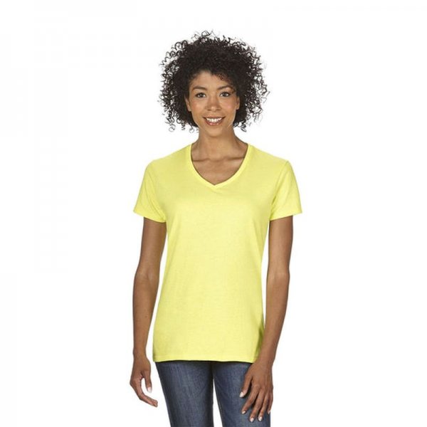 Ladies Heavy Cotton 5.3 oz. V-Neck T-Shirt