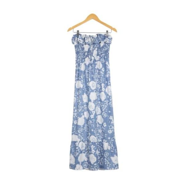 Elegant Print Sleeveless Maxi Dress