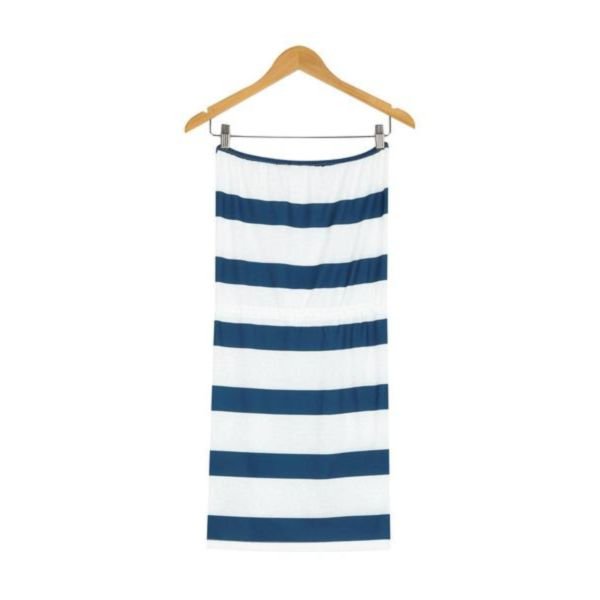 Nautical Nights Strapless Striped Mini Dress