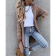 Basic Khaki Plain Open Front Cardigan