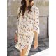 Stylish Print Long Sleeve Mini Dress