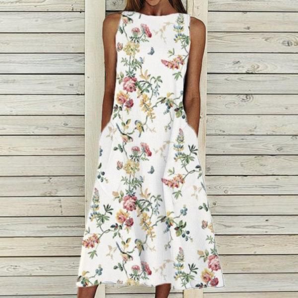 Bird Song Printed Midi Dress